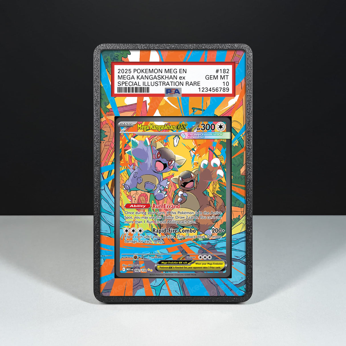 Mega Kangaskhan ex 182/132 - Graded Card Extended Artwork Display Case - Display Case Extended Artwork Pokearth