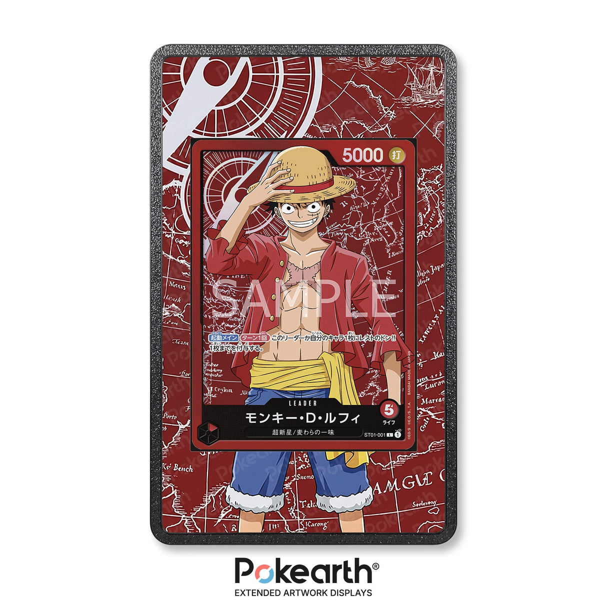 Monkey D. Luffy ST01-001 - One Piece Extended Artwork Display Case - Display Case Extended Artwork Pokearth