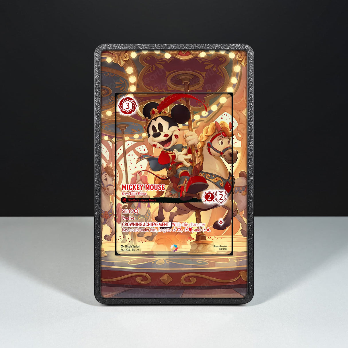 Mickey Mouse - Brave Little Prince 242/204 Iconic - Disney Lorcana Extended Artwork Display Case - Display Case Extended Artwork Pokearth