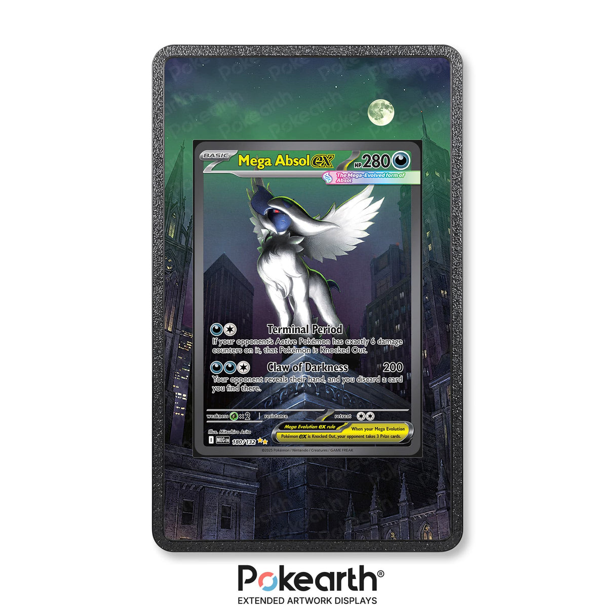 Mega Absol ex 180/132 - Custodia con Artwork Esteso per Carte Pokémon - Display Case Extended Artwork Pokearth