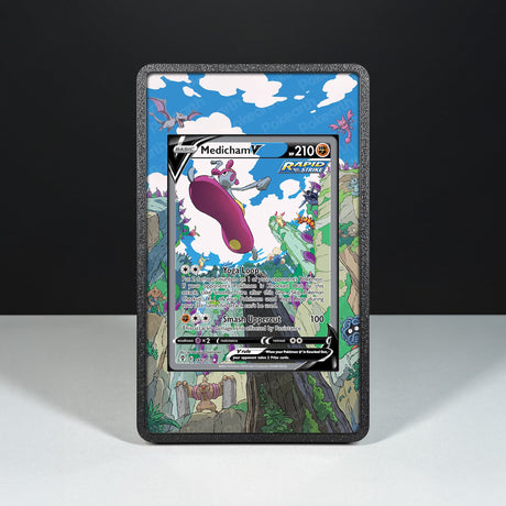 Medicham V 186/203 - Custodia con Artwork Esteso per Carte Pokémon - Display Case Extended Artwork Pokearth