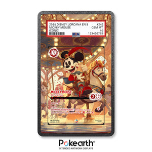 Topolino - Eroico Principe 242/204 Iconic - Custodia con Artwork Esteso per Carte Gradate - Display Case Extended Artwork Pokearth