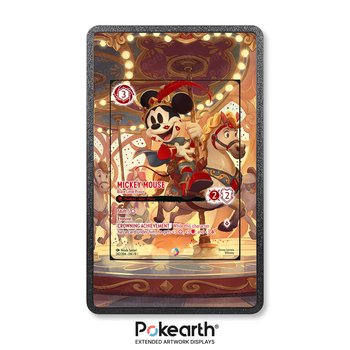 Mickey Mouse - Brave Little Prince 242/204 Iconic - Disney Lorcana Extended Artwork Display Case - Display Case Extended Artwork Pokearth