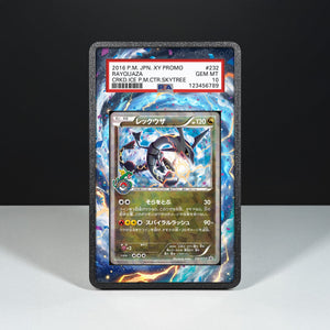 Rayquaza 232/XY-P - Graded Card Extended Artwork Display Case - Display Case Extended Artwork Pokearth