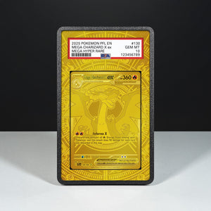 Mega Charizard X ex 130/094 - Graded Card Extended Artwork Display Case - Display Case Extended Artwork Pokearth