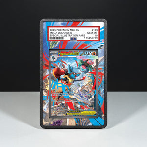 Mega Lucario ex 179/132 - Graded Card Extended Artwork Display Case - Display Case Extended Artwork Pokearth