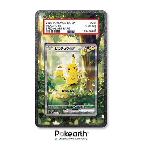 Pikachu ex 764/742 - Graded Card Extended Artwork Display Case - Display Case Extended Artwork Pokearth