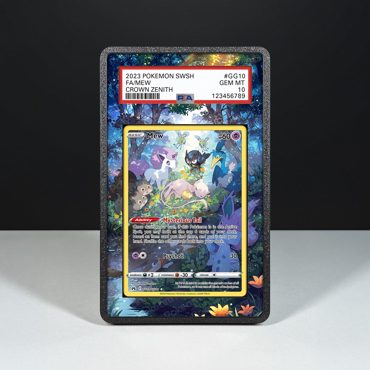 Mew GG10/GG70 - Graded Card Extended Artwork Display Case - Display Case Extended Artwork Pokearth
