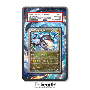 Rayquaza 232/XY-P - Graded Card Extended Artwork Display Case - Display Case Extended Artwork Pokearth