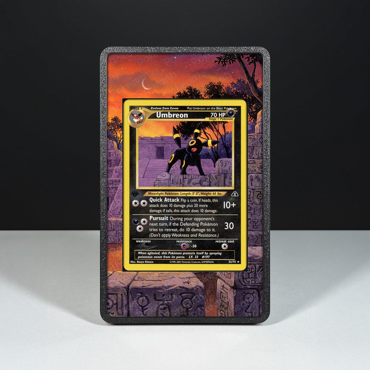 Umbreon 32/75 - Custodia con Artwork Esteso per Carte Pokémon - Display Case Extended Artwork Pokearth