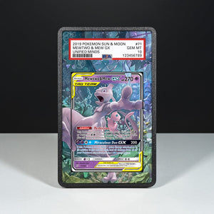 Mewtwo & Mew GX 71/236 - Graded Card Extended Artwork Display Case - Display Case Extended Artwork Pokearth