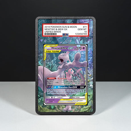 Mewtwo & Mew GX 71/236 - Graded Card Extended Artwork Display Case - Display Case Extended Artwork Pokearth