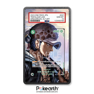 Trafalgar Law OP01/047 - Custodia con Artwork Esteso per Carte Gradate - Display Case Extended Artwork Pokearth