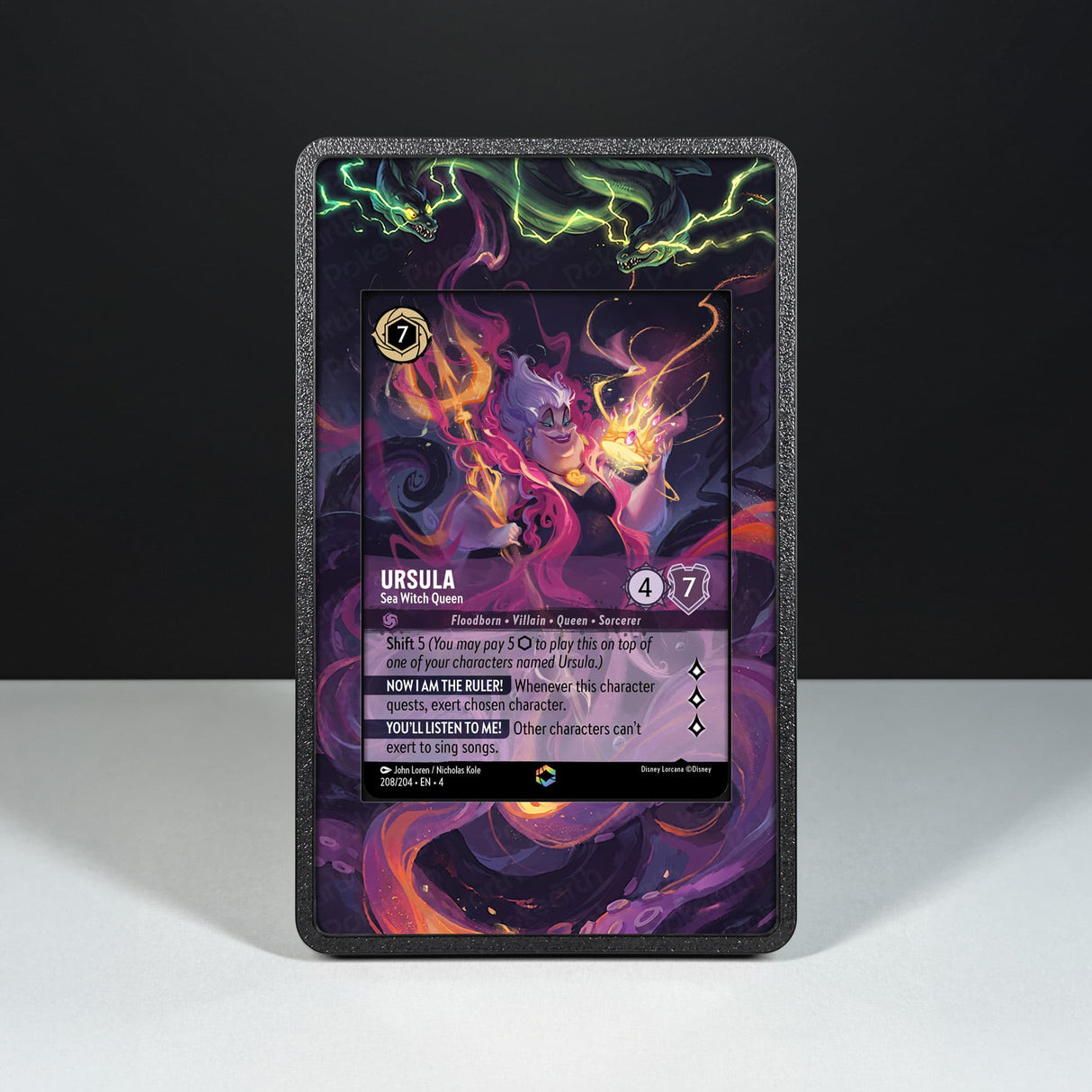 Ursula - Sea Witch Queen 208/204 Enchanted - Disney Lorcana Extended Artwork Display Case - Display Case Extended Artwork Pokearth