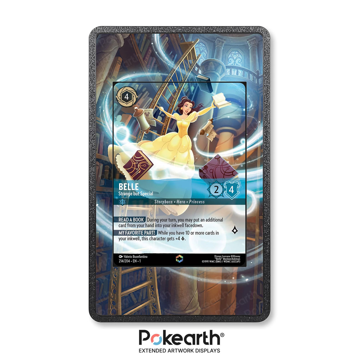 Belle - Strange but Special 214/204 Enchanted - Disney Lorcana Extended Artwork Display Case - Display Case Extended Artwork Pokearth