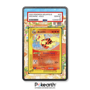 Arcanine H2/H32 - Graded Card Extended Artwork Display Case - Display Case Extended Artwork Pokearth