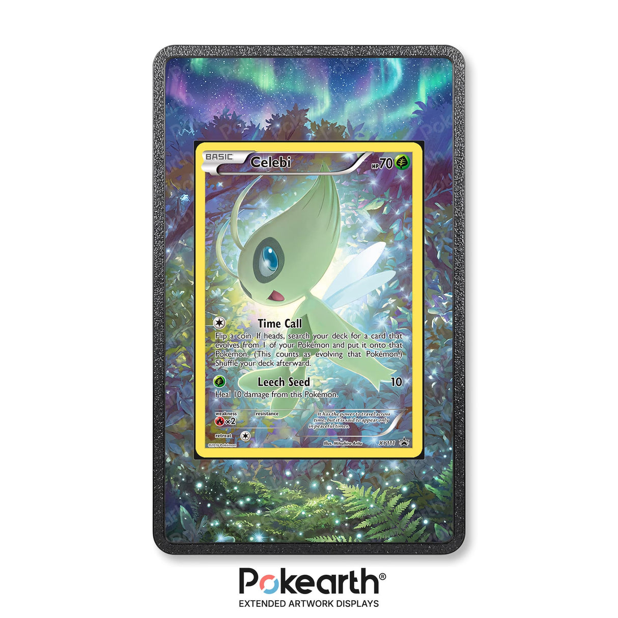 Celebi XY111 - Custodia con Artwork Esteso per Carte Pokémon - Display Case Extended Artwork Pokearth