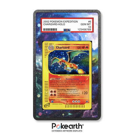 Charizard 6/165 - Graded Card Extended Artwork Display Case - Display Case Extended Artwork Pokearth