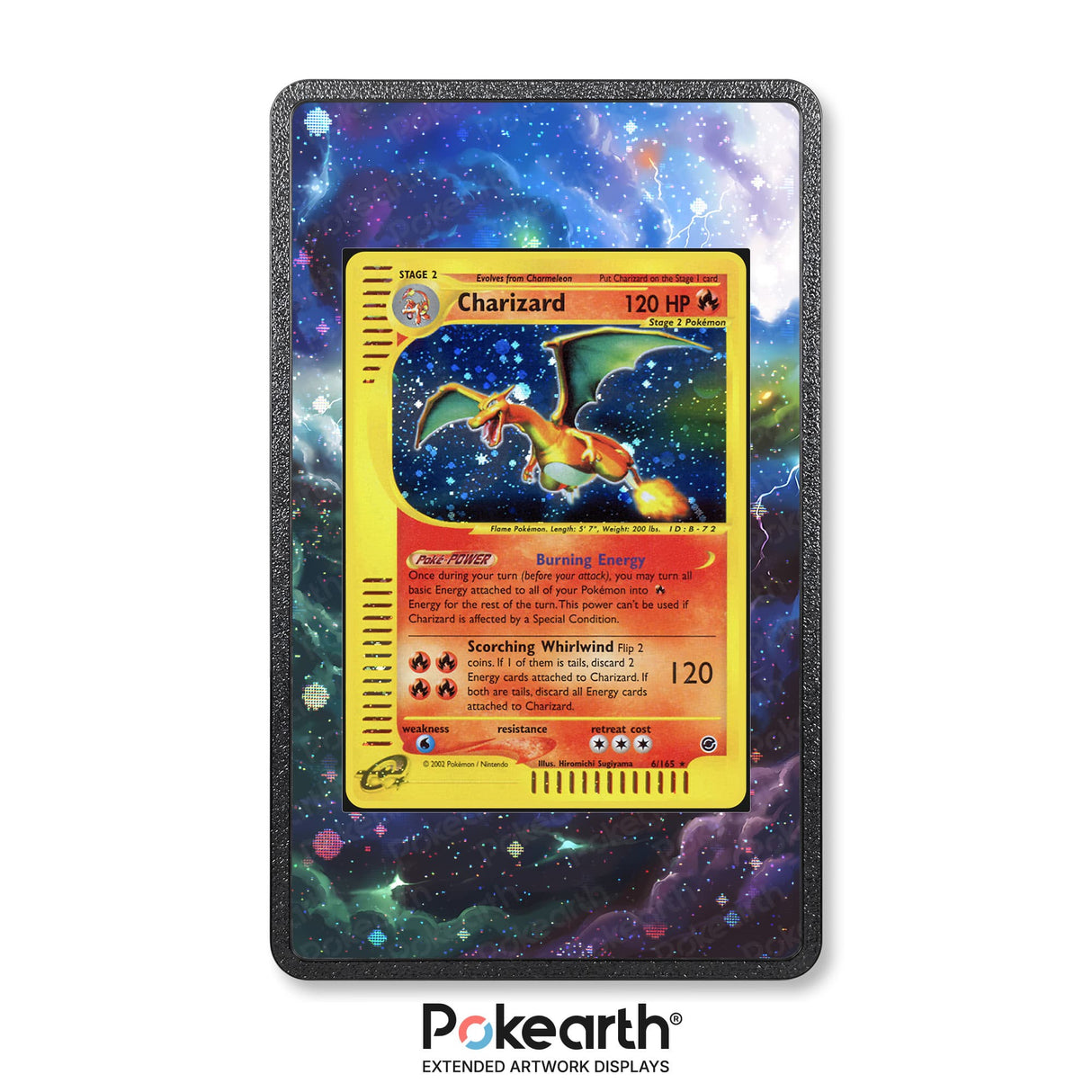 Charizard 6/165 - Custodia con Artwork Esteso per Carte Pokémon - Display Case Extended Artwork Pokearth
