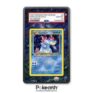 Feraligatr 4/111 - Graded Card Extended Artwork Display Case - Display Case Extended Artwork Pokearth