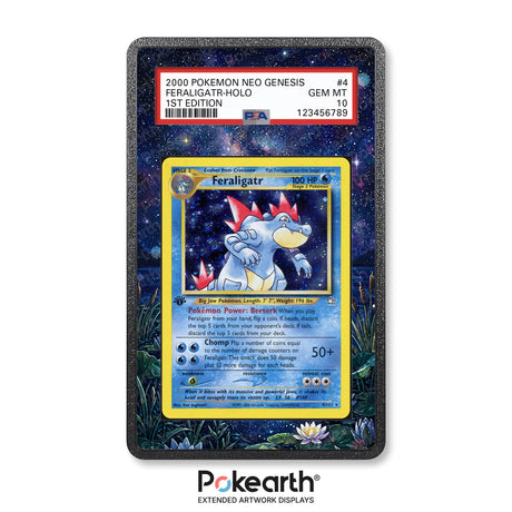 Feraligatr 4/111 - Graded Card Extended Artwork Display Case - Display Case Extended Artwork Pokearth