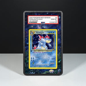 Feraligatr 4/111 - Graded Card Extended Artwork Display Case - Display Case Extended Artwork Pokearth