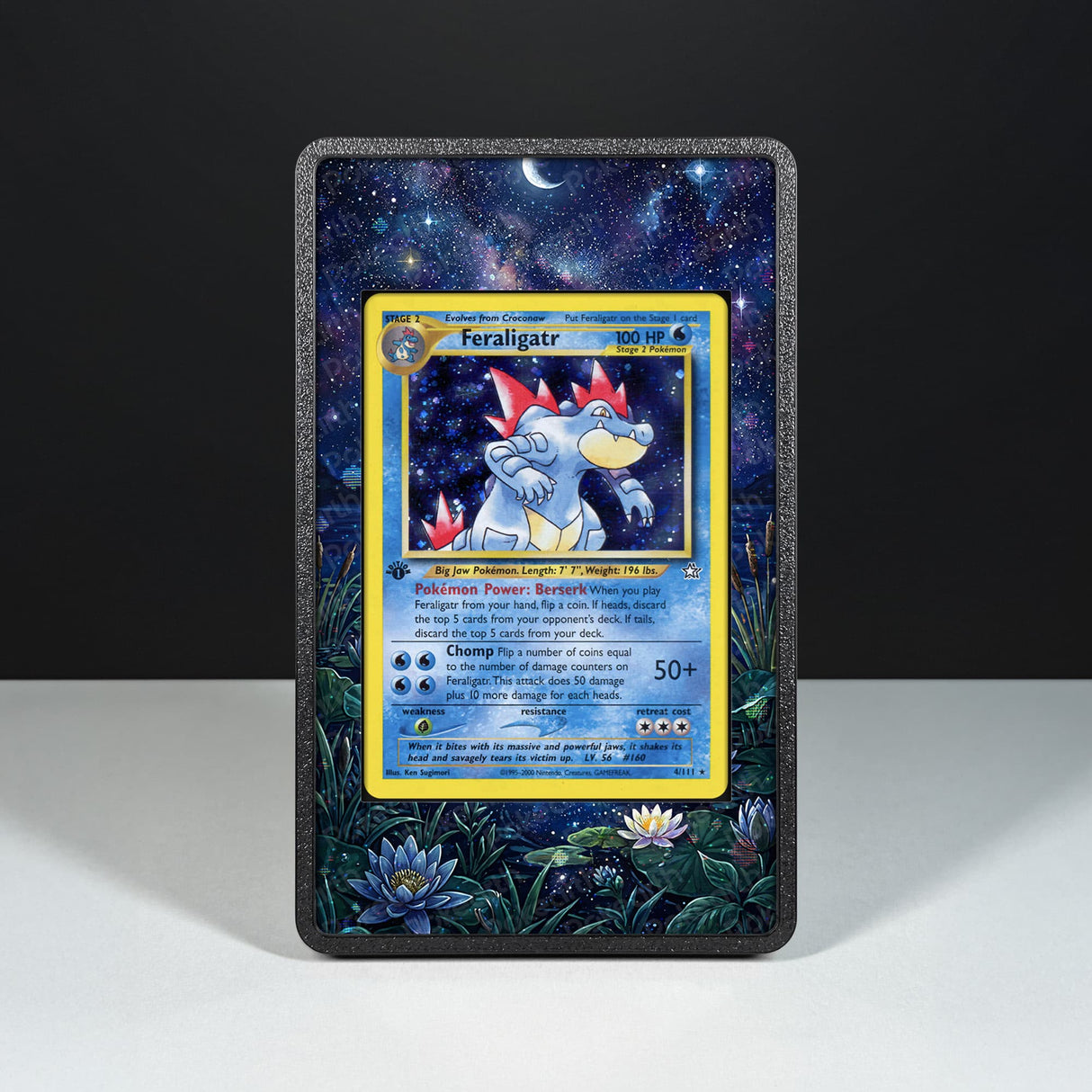 Feraligatr 4/111 - Custodia con Artwork Esteso per Carte Pokémon - Display Case Extended Artwork Pokearth