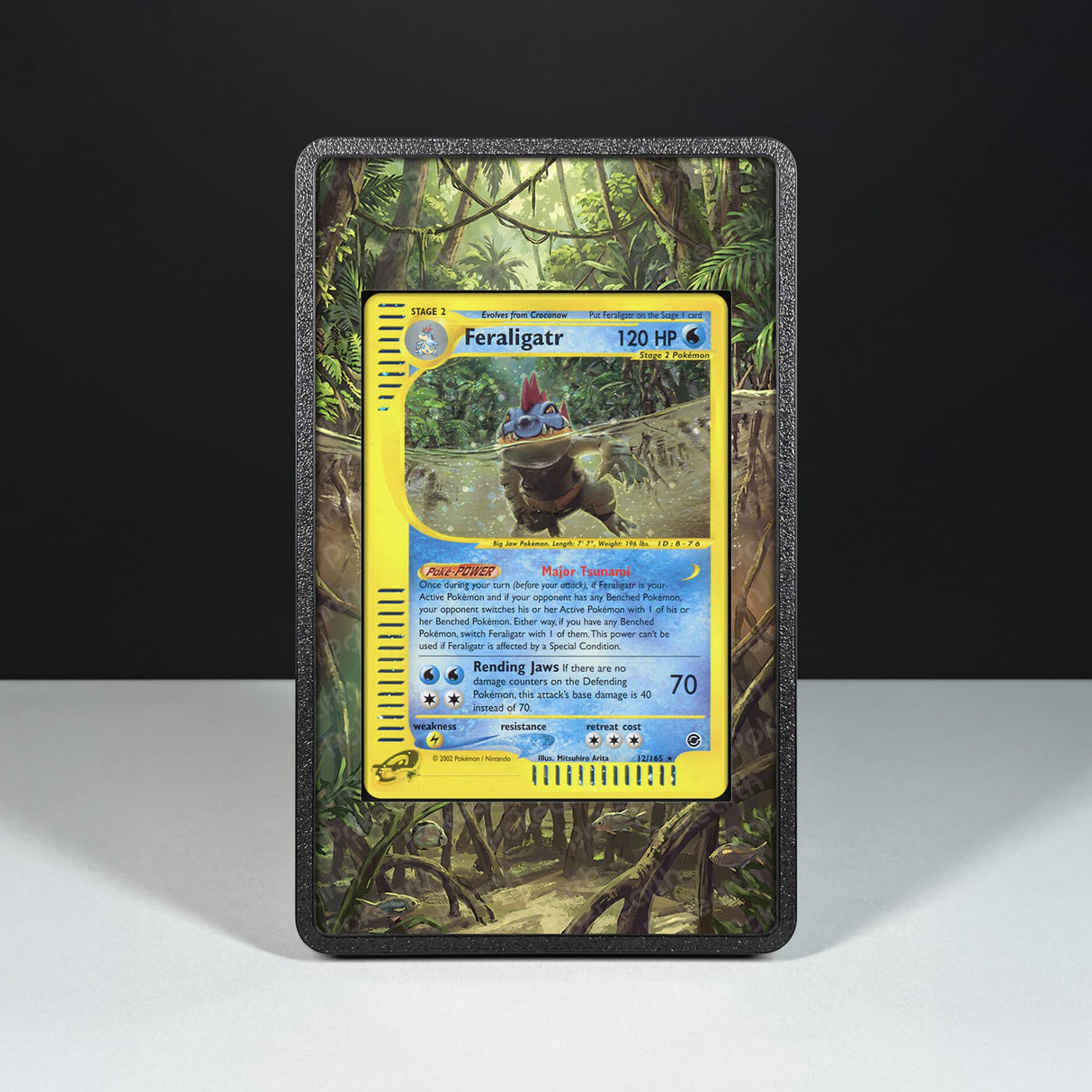 Feraligatr 12/165 - Custodia con Artwork Esteso per Carte Pokémon - Display Case Extended Artwork Pokearth