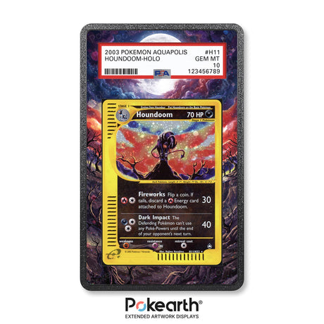 Houndoom H11/H32 - Graded Card Extended Artwork Display Case - Display Case Extended Artwork Pokearth