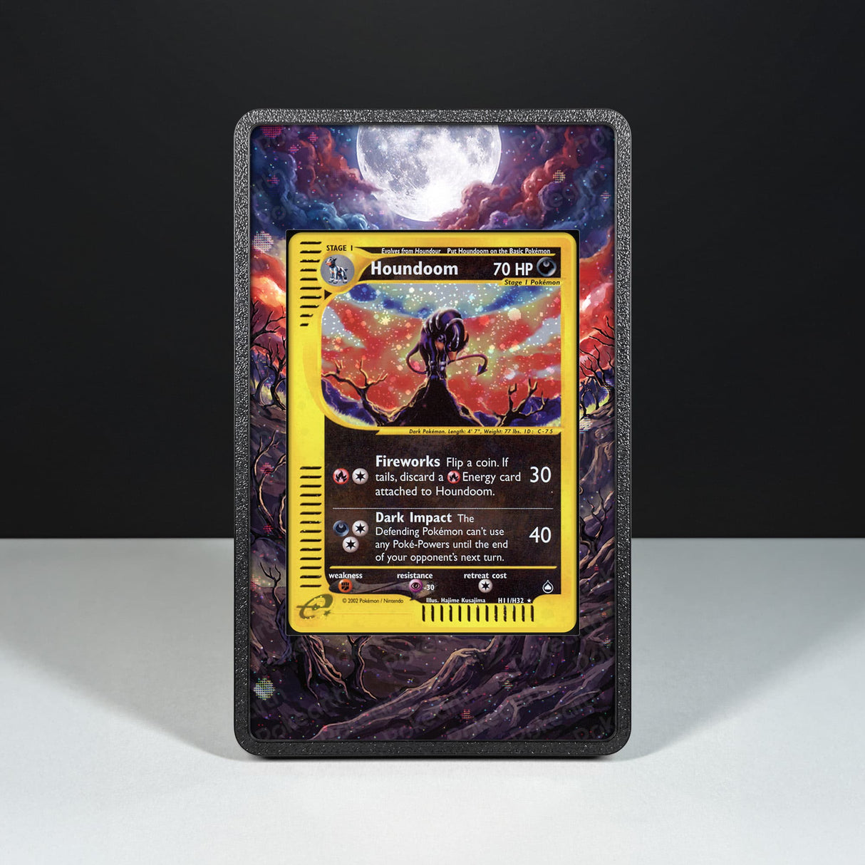 Houndoom H11/H32 - Custodia con Artwork Esteso per Carte Pokémon - Display Case Extended Artwork Pokearth
