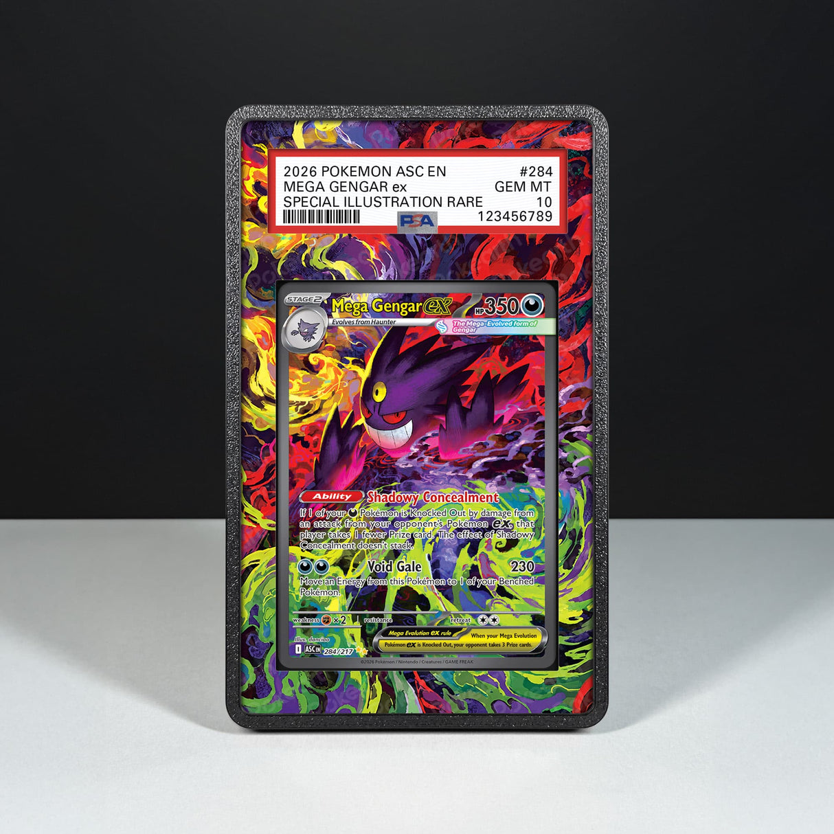 Mega Gengar ex 284/217 - Graded Card Extended Artwork Display Case - Display Case Extended Artwork Pokearth