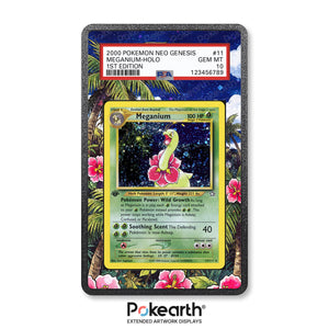 Meganium 11/111 - Graded Card Extended Artwork Display Case - Display Case Extended Artwork Pokearth