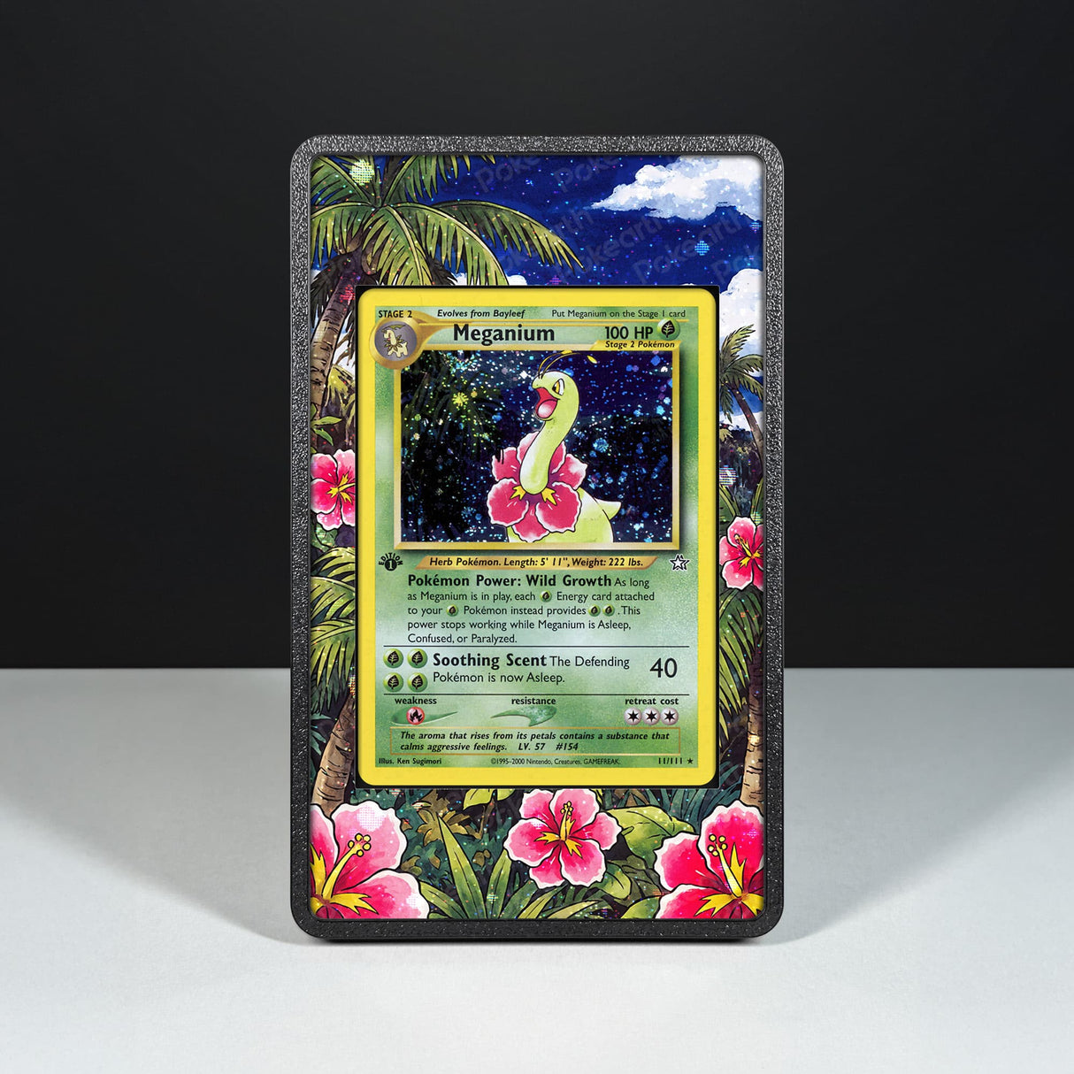 Meganium 11/111 - Custodia con Artwork Esteso per Carte Pokémon - Display Case Extended Artwork Pokearth