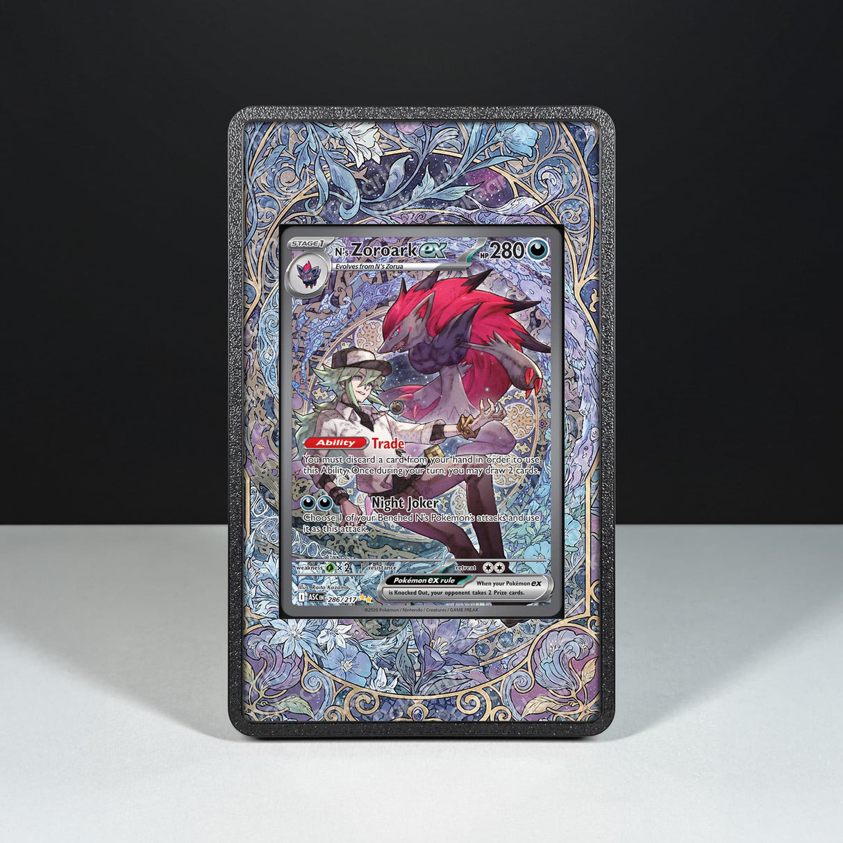 Zoroark di N ex 286/217 - Custodia con Artwork Esteso per Carte Pokémon - Display Case Extended Artwork Pokearth