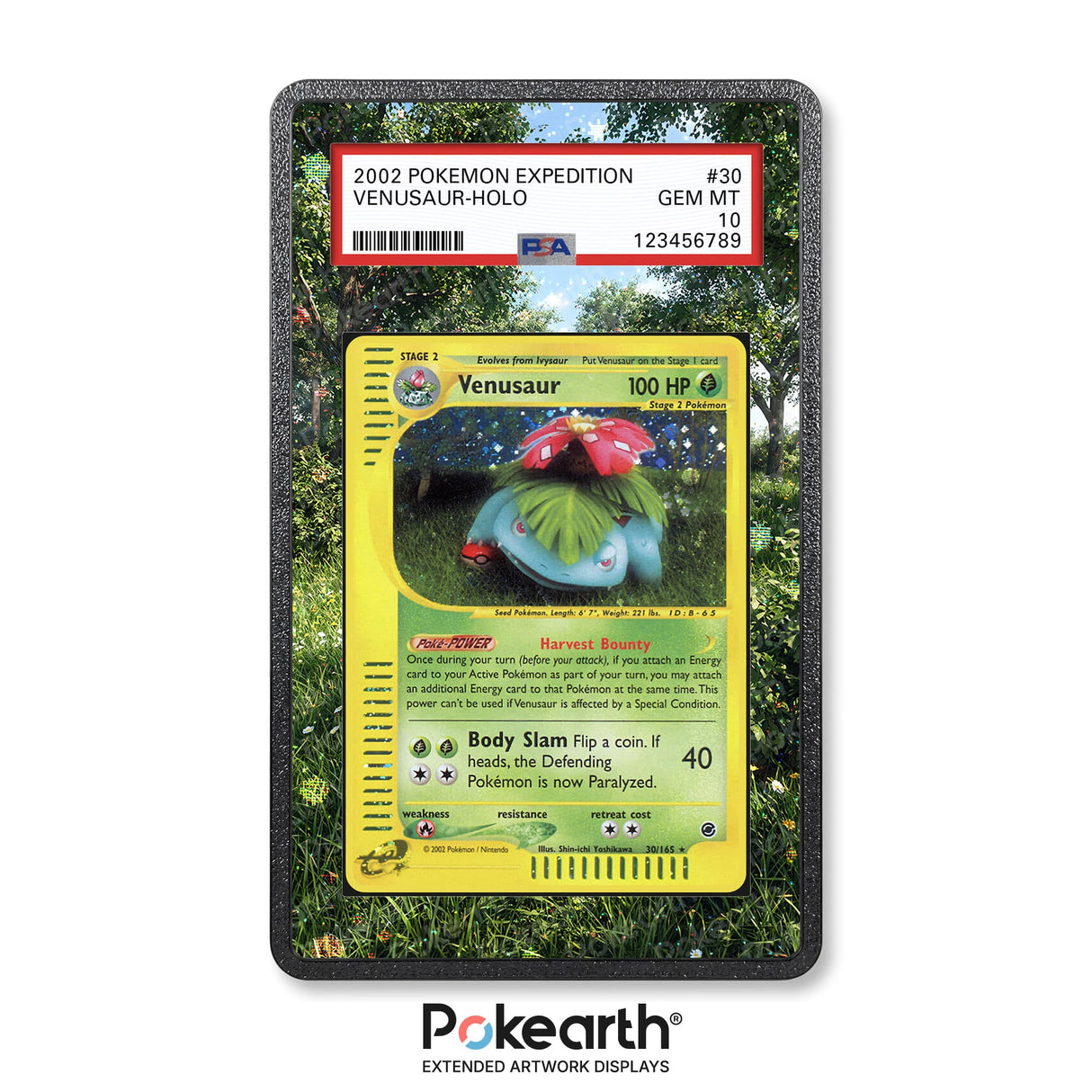 Venusaur 30/165 - Graded Card Extended Artwork Display Case - Display Case Extended Artwork Pokearth