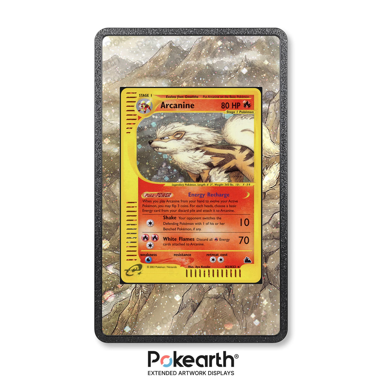 Arcanine H2/H32 - Custodia con Artwork Esteso per Carte Pokémon - Display Case Extended Artwork Pokearth