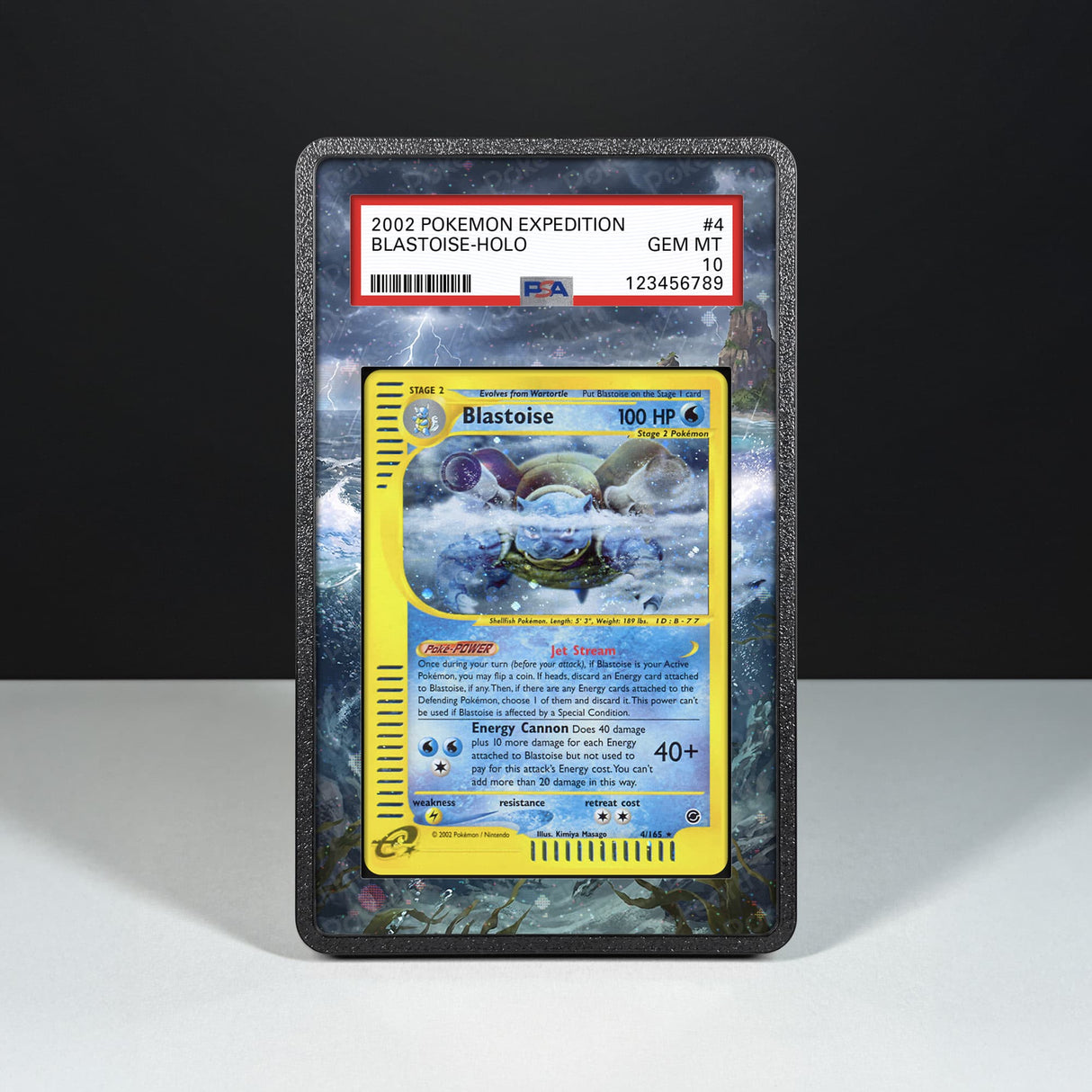 Blastoise 4/165 - Graded Card Extended Artwork Display Case - Display Case Extended Artwork Pokearth