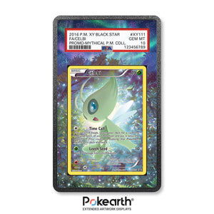 Celebi XY111 - Graded Card Extended Artwork Display Case - Display Case Extended Artwork Pokearth
